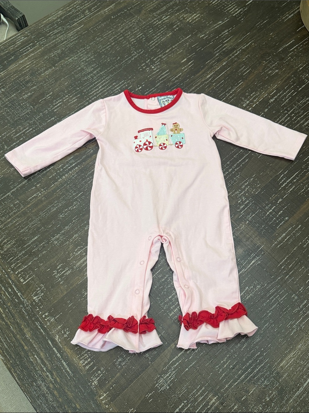 Three Sisters sz 12 mo Pink Ruffle Christmas like new